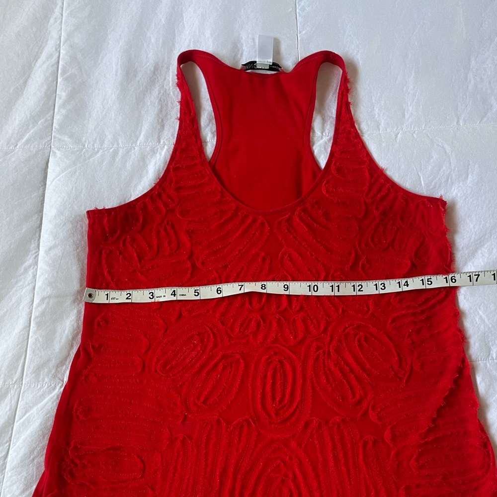 Mango Chiffon Red Roses Racerback Tank Size M - Picture 4 of 6